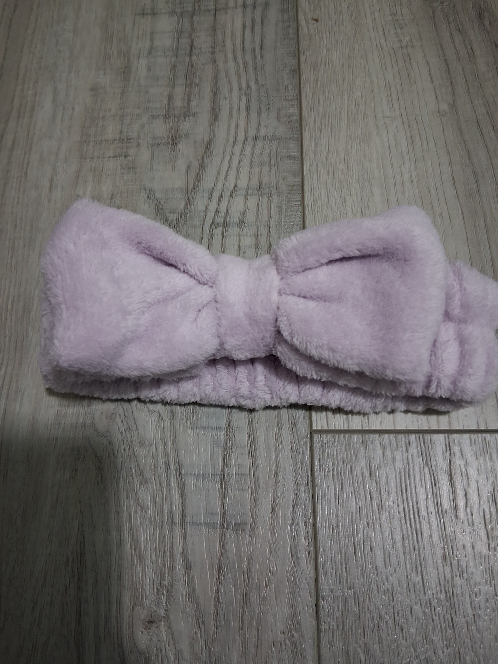 Plush Bow Headband - Lilac